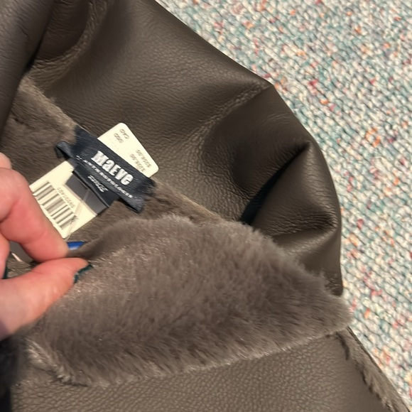 NWT Anthropologie Maeve size large dark grey long coat - Picture 14 of 15